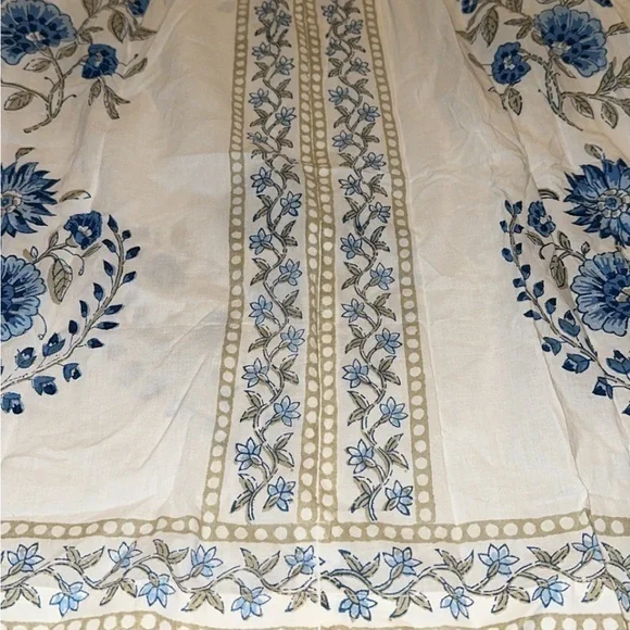 NWT The Company Store Voile Printed Blue & White Caftan Dress XS‎ - Picture 12 of 12